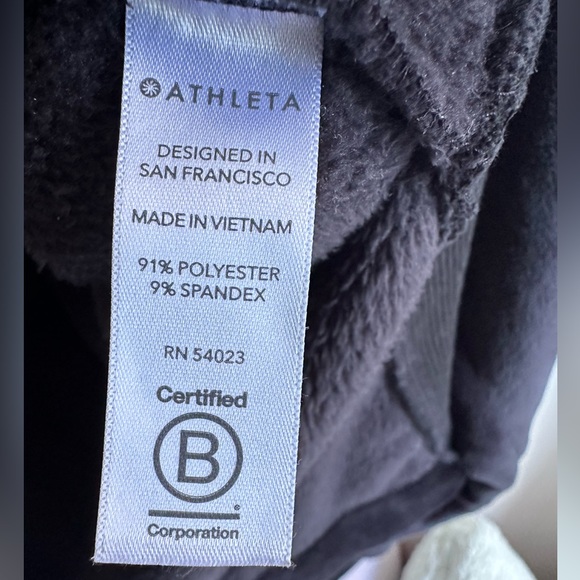 Athleta Black Sweatshirt Funnel Neck, SUPER cozy, Small - Picture 2 of 7